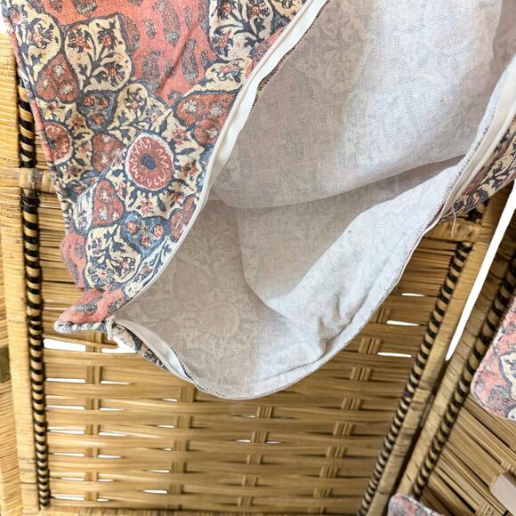 Pottery Barn lyric paisley Medallion Linen Cotton 3 Throw Pillow Covers 20x20 - Picture 7 of 8